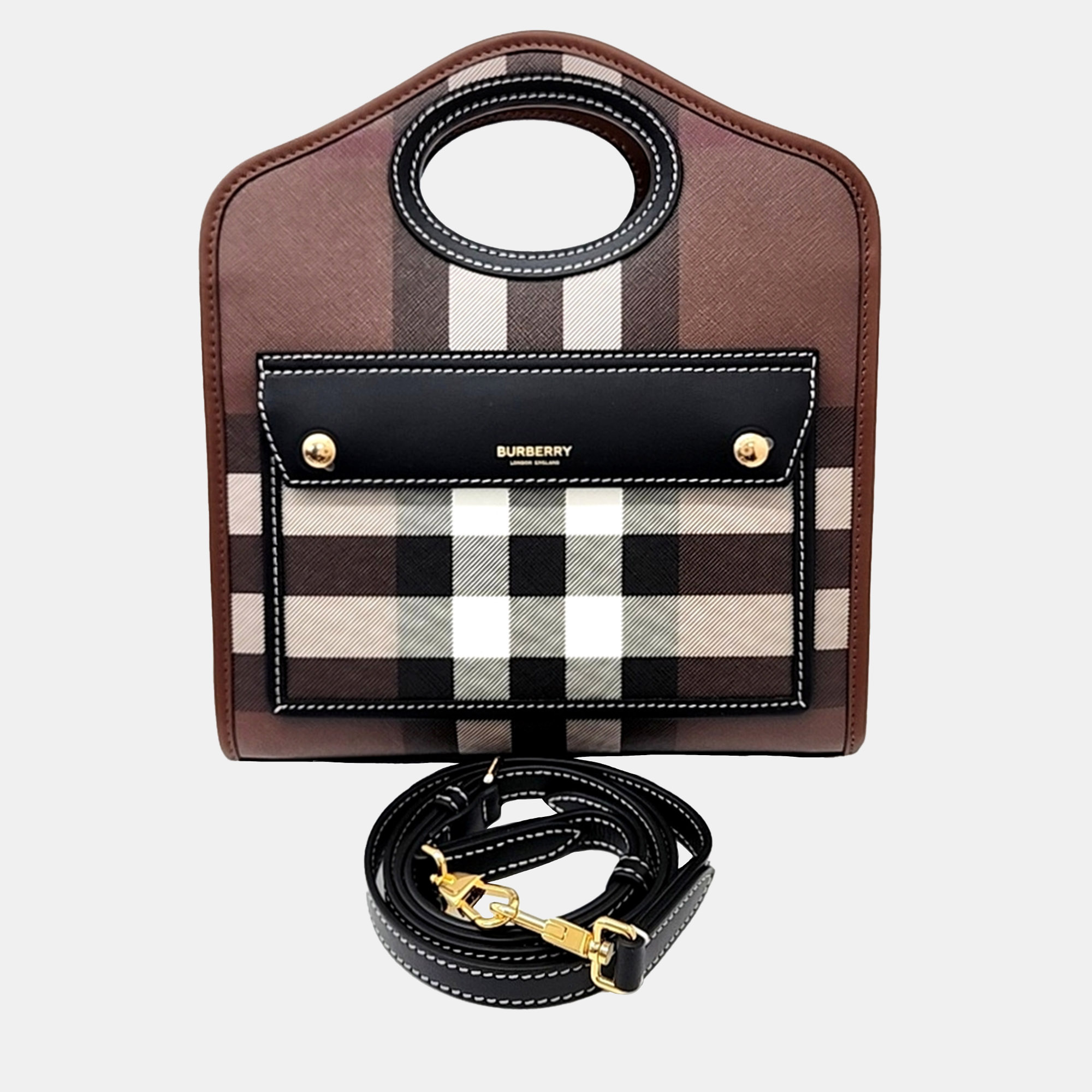 

Burberry Brown PVC pocket mini bag