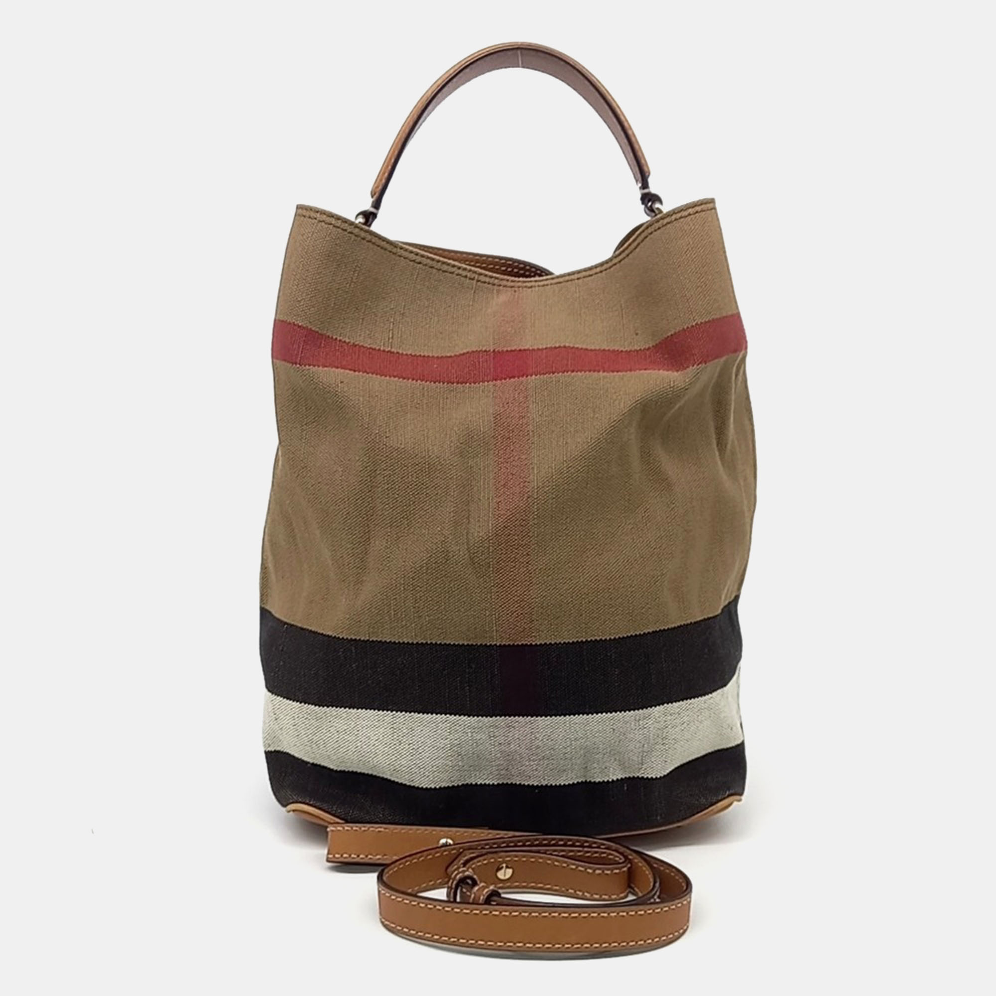 

Burberry Beige Brown Fabric Susanna Hobo Bag
