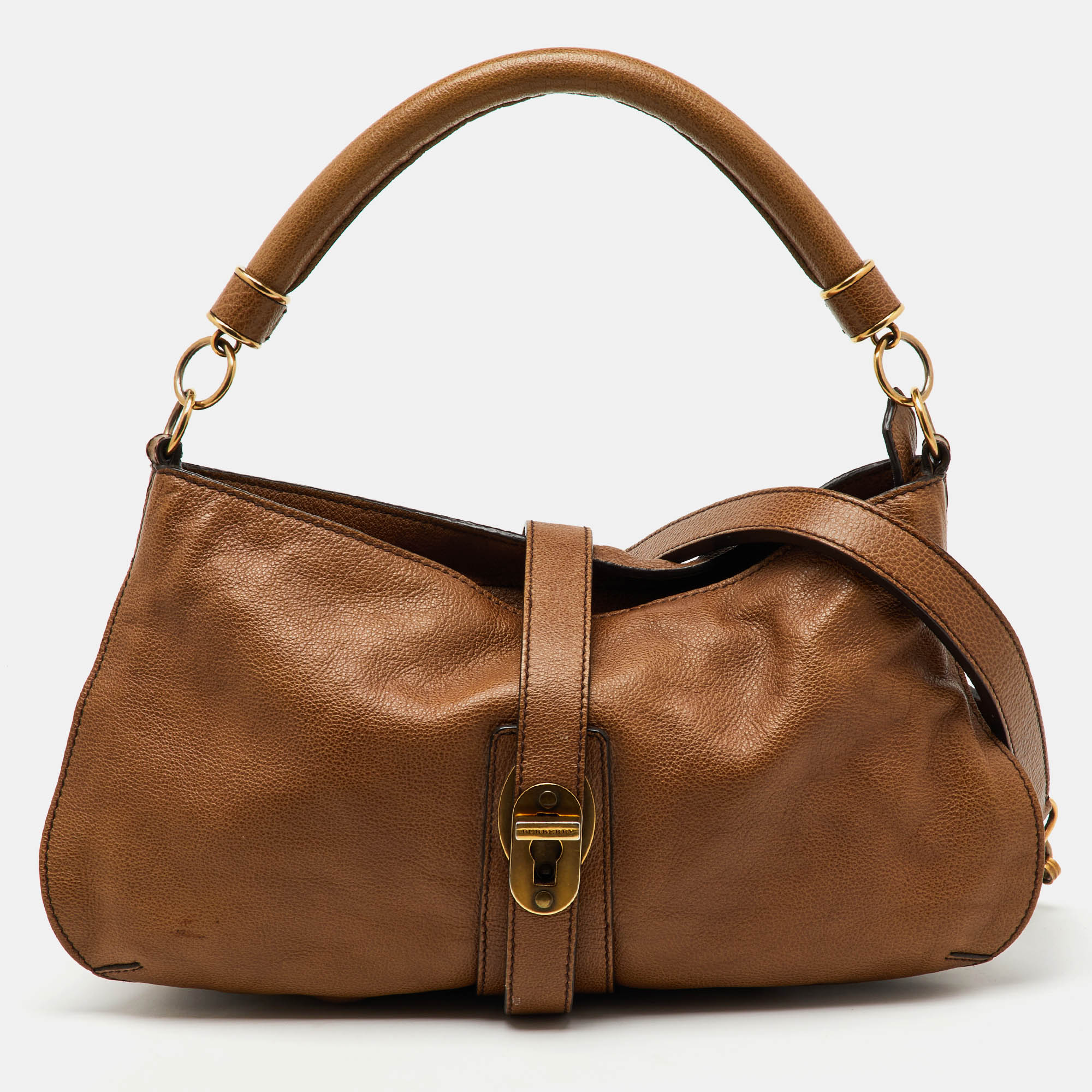 

Burberry Brown Leather Creighton Shoulder Bag