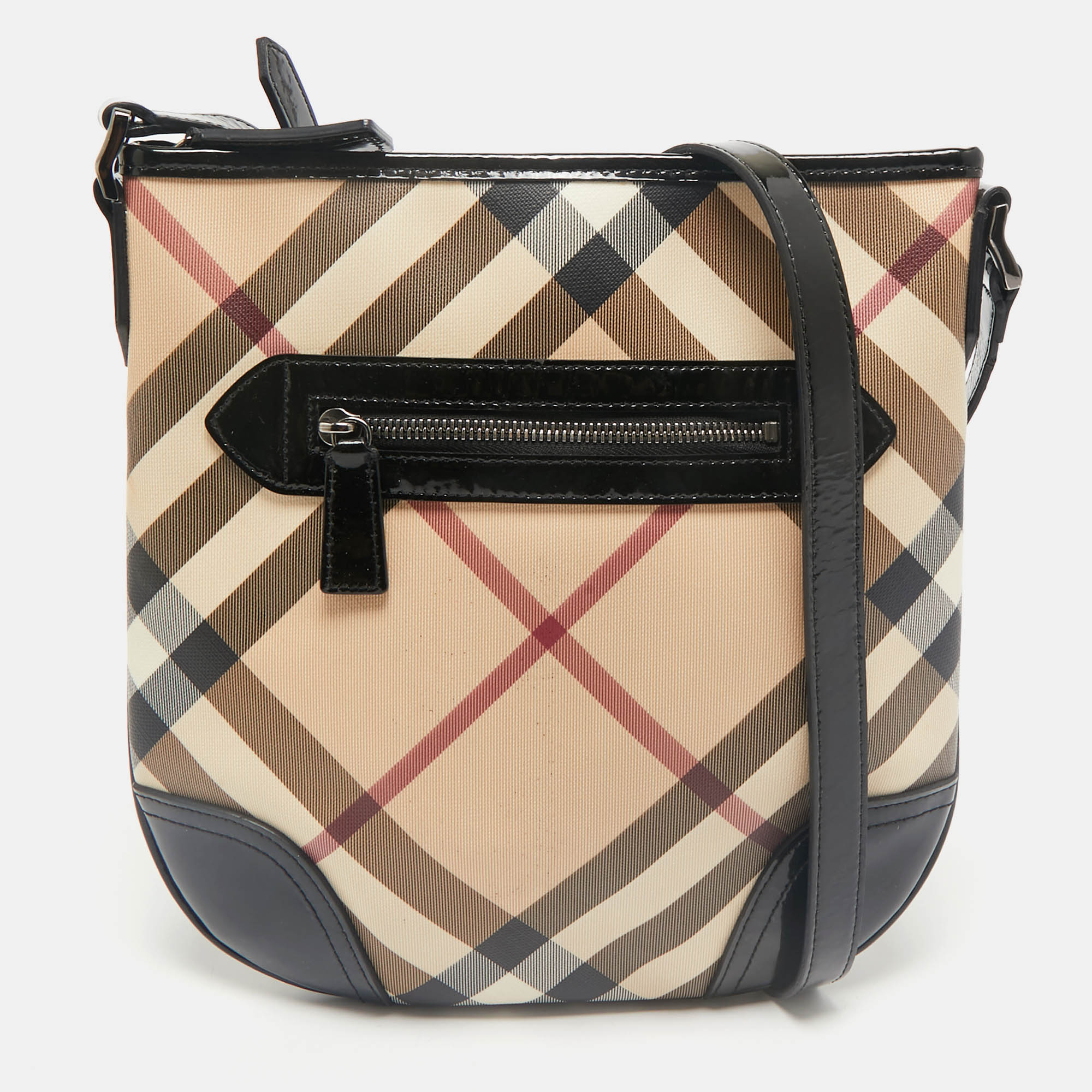 

Burberry Beige/Black Supernova Check PVC Dryden Crossbody Bag