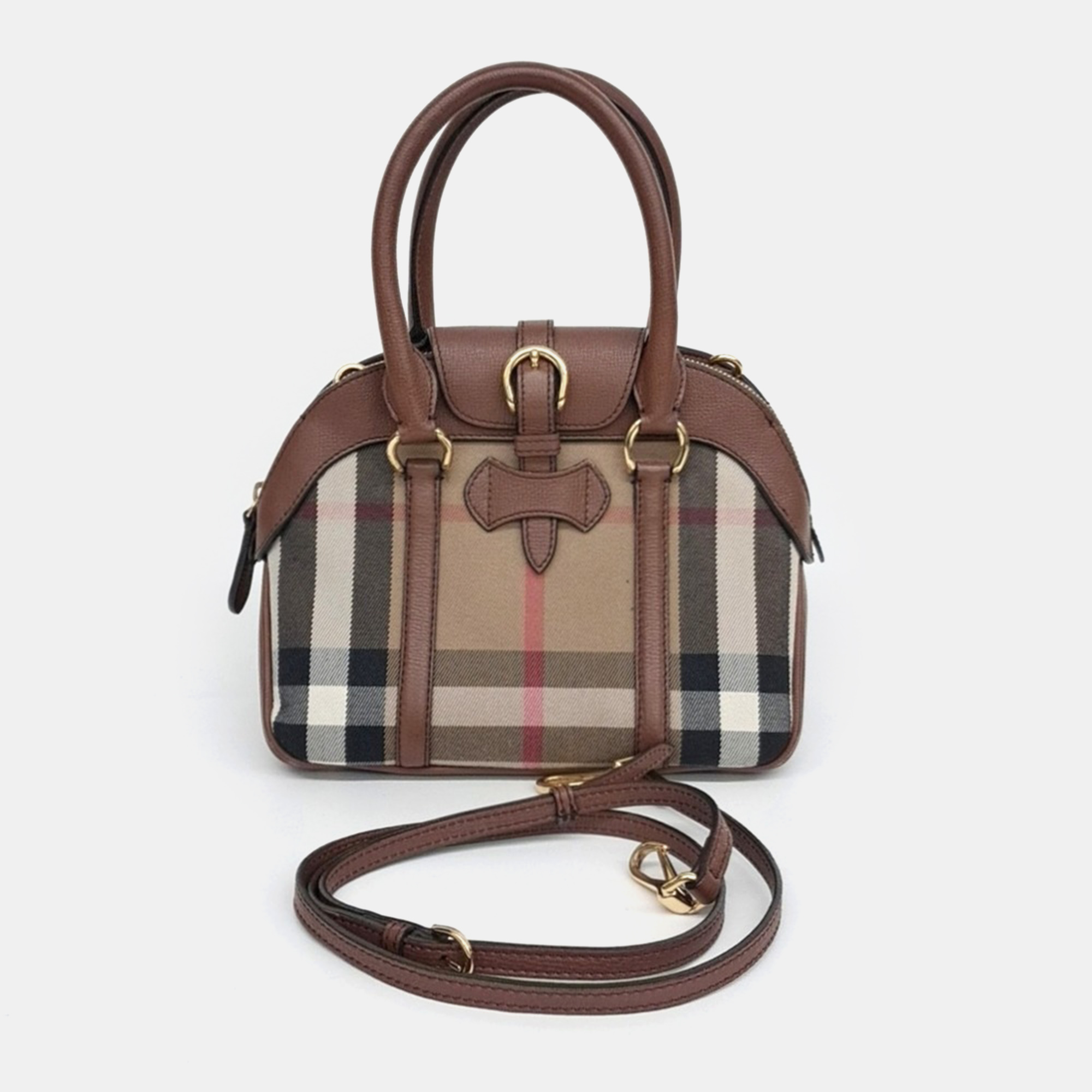 

Burberry Brown Canvas and Leather tote and shoulder bag
