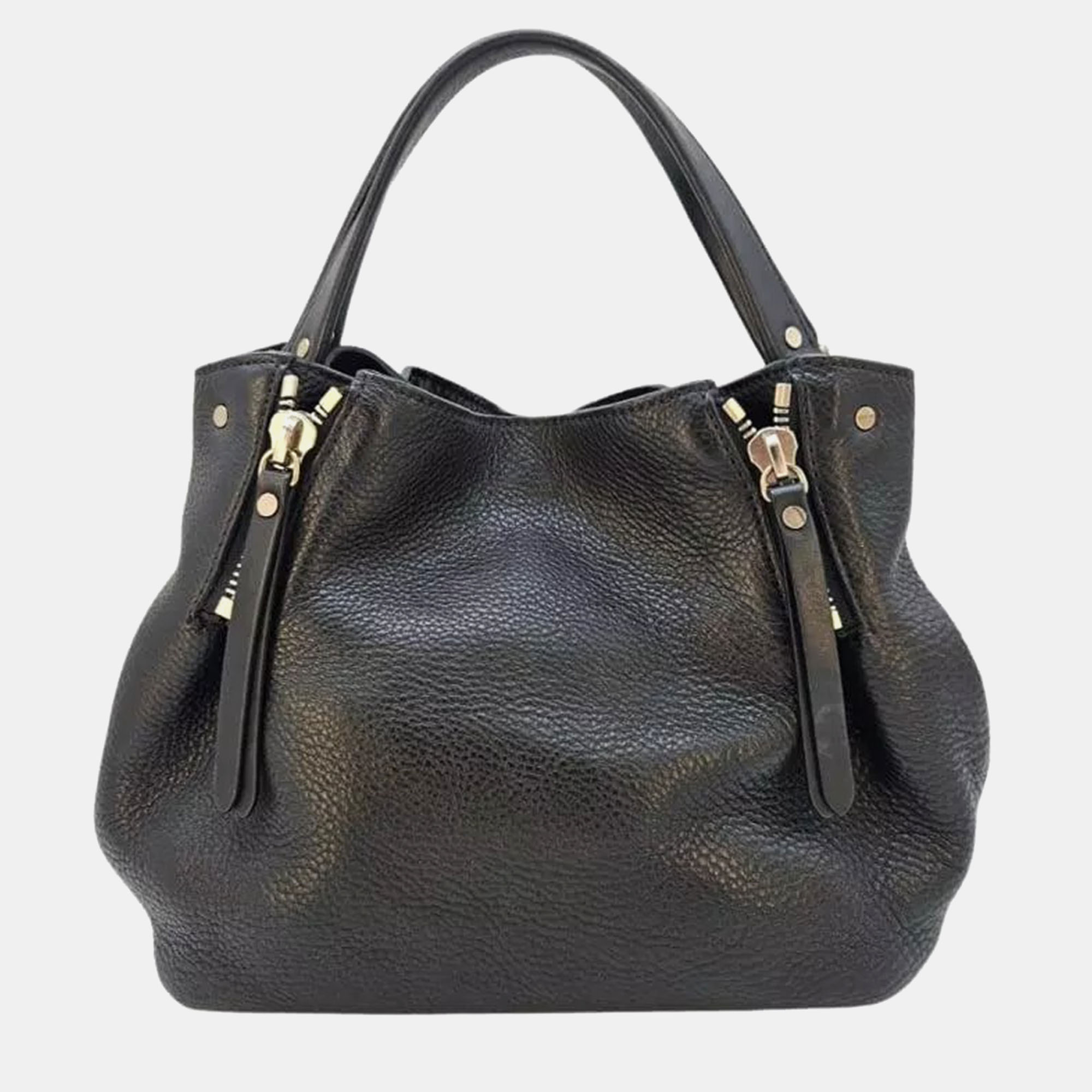 

Burberry Black/Beige House Check Canvas and Leather Maidstone Tote Bag