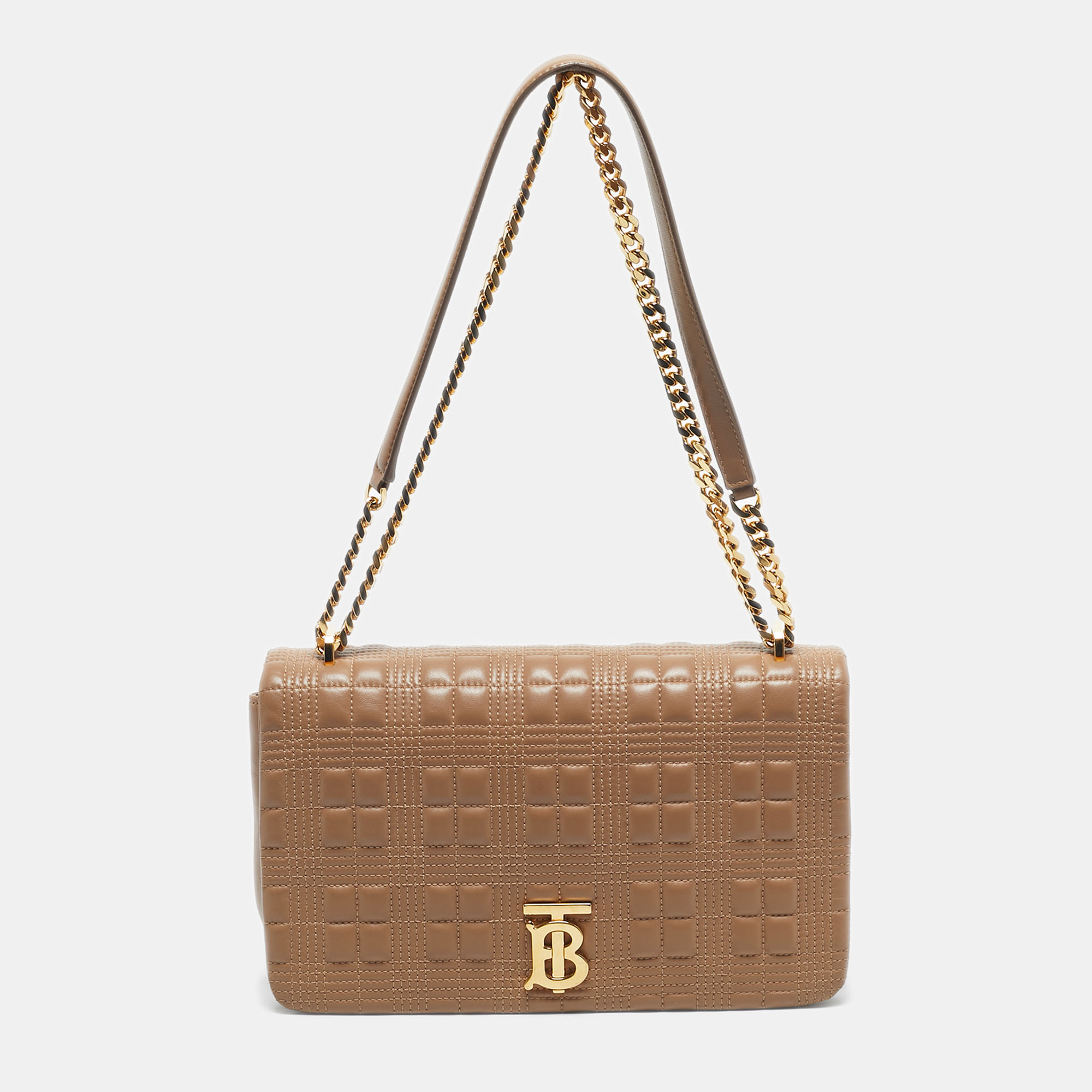 

Burberry Beige Quilted Leather  Lola Shoulder Bag