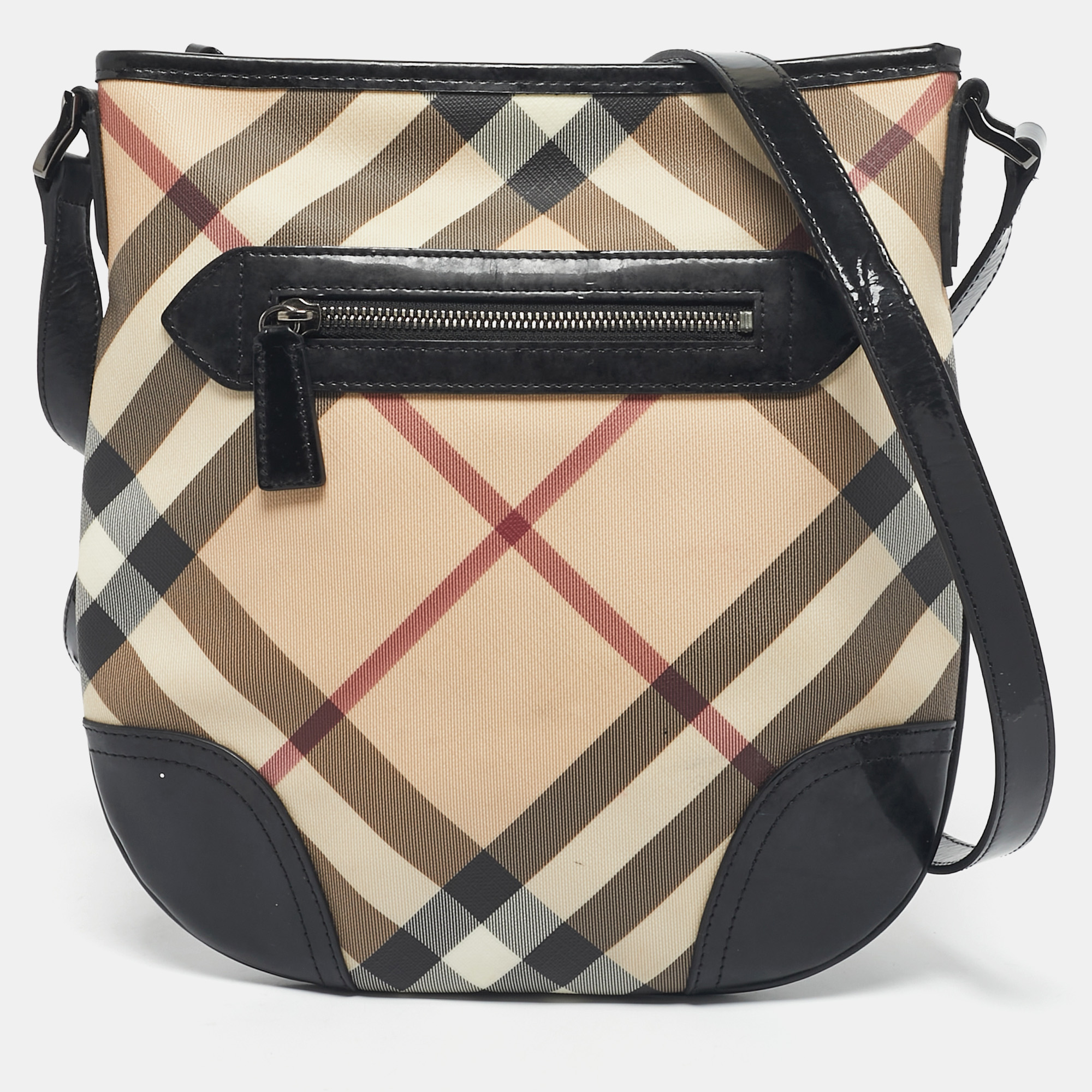 

Burberry Black/Beige Supernova Check PVC Dryden Crossbody Bag