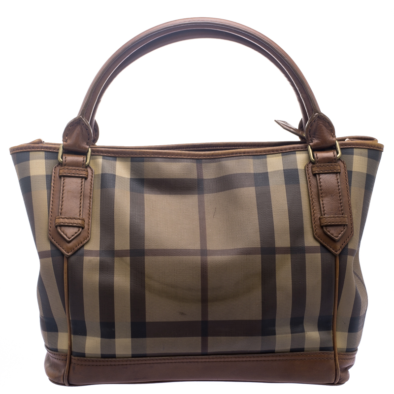 burberry brown leather tote