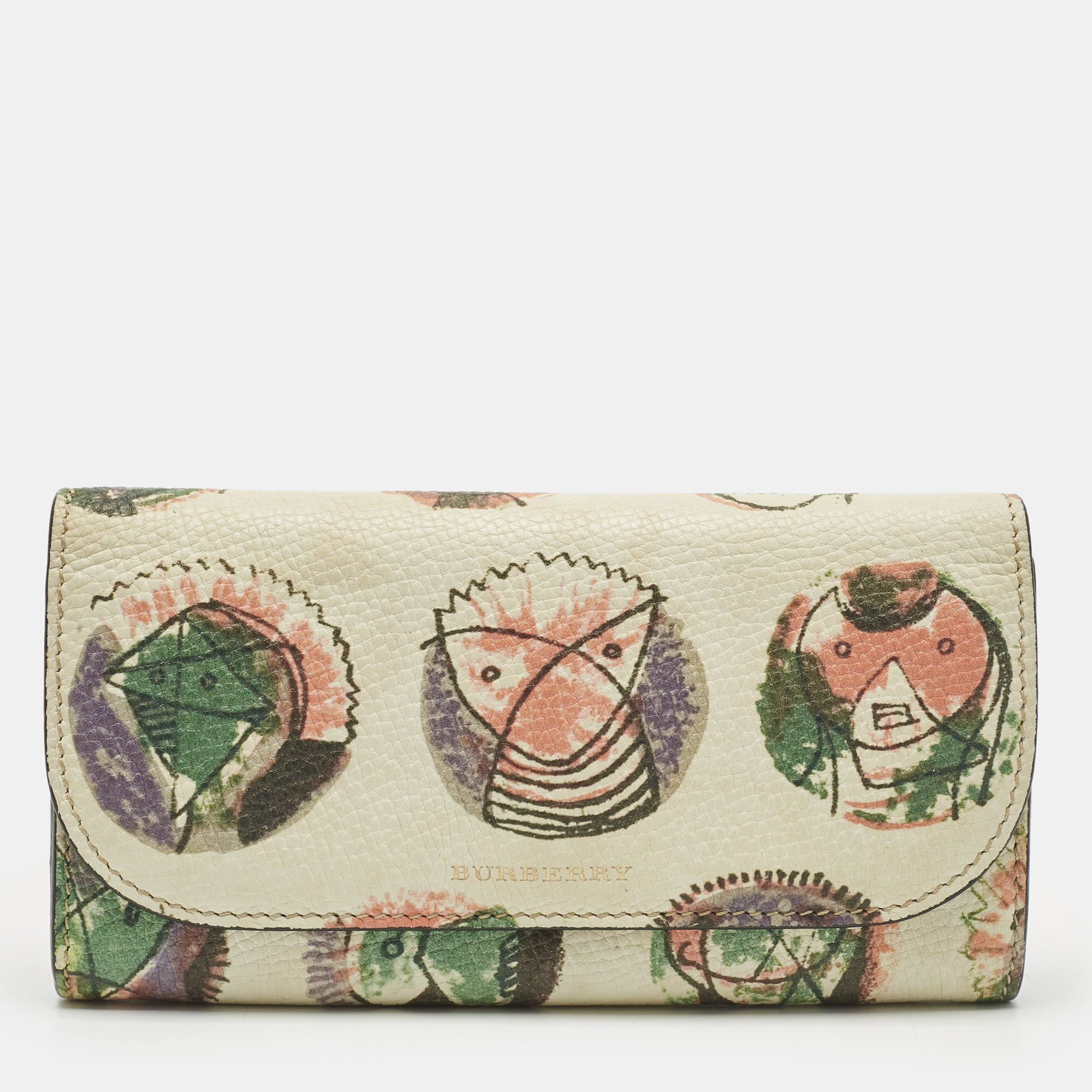 

Burberry Multicolor Leather Pallas Heads Continental Wallet