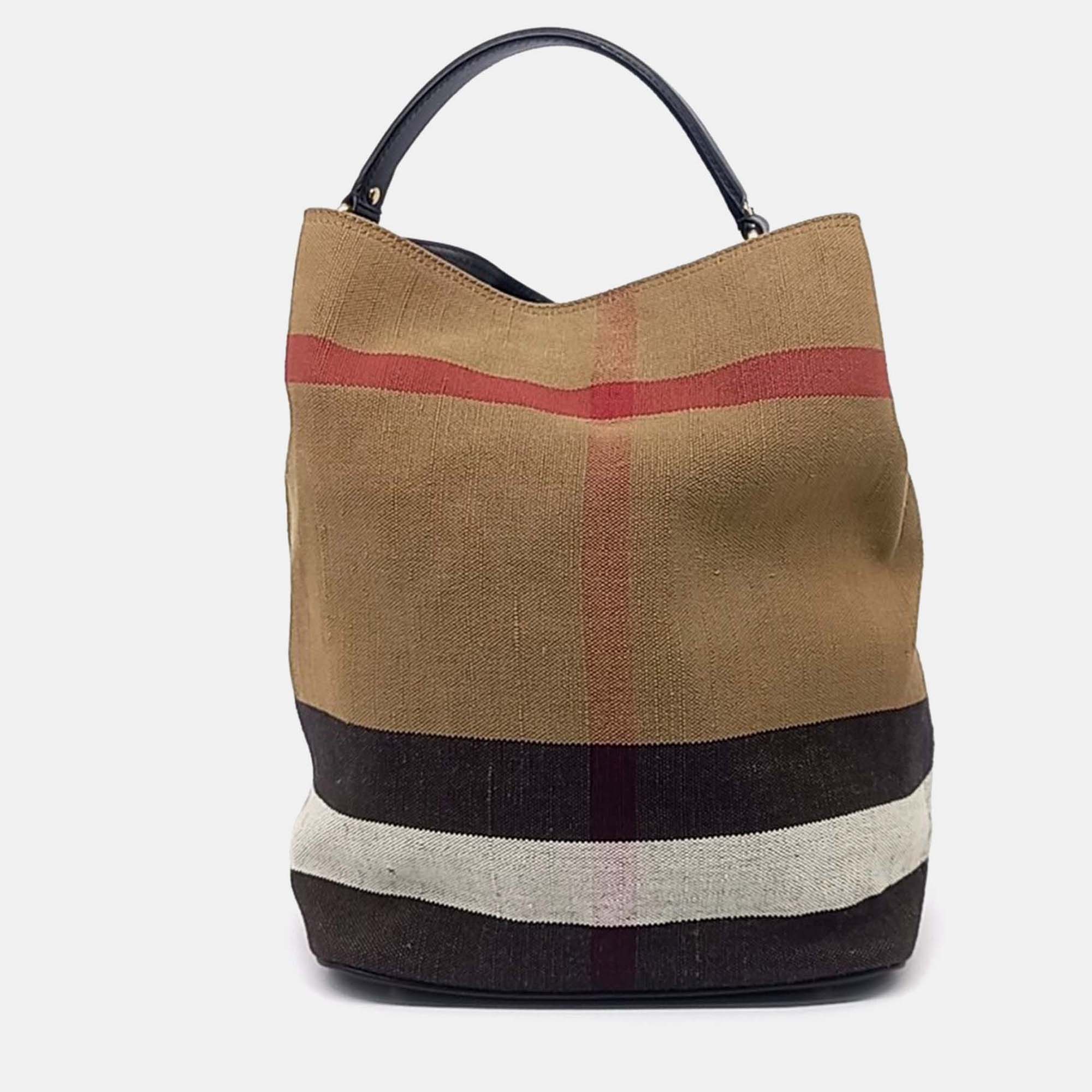 

Burberry Brown Canvas and Leather Burberry Brown Susanna hobo bag