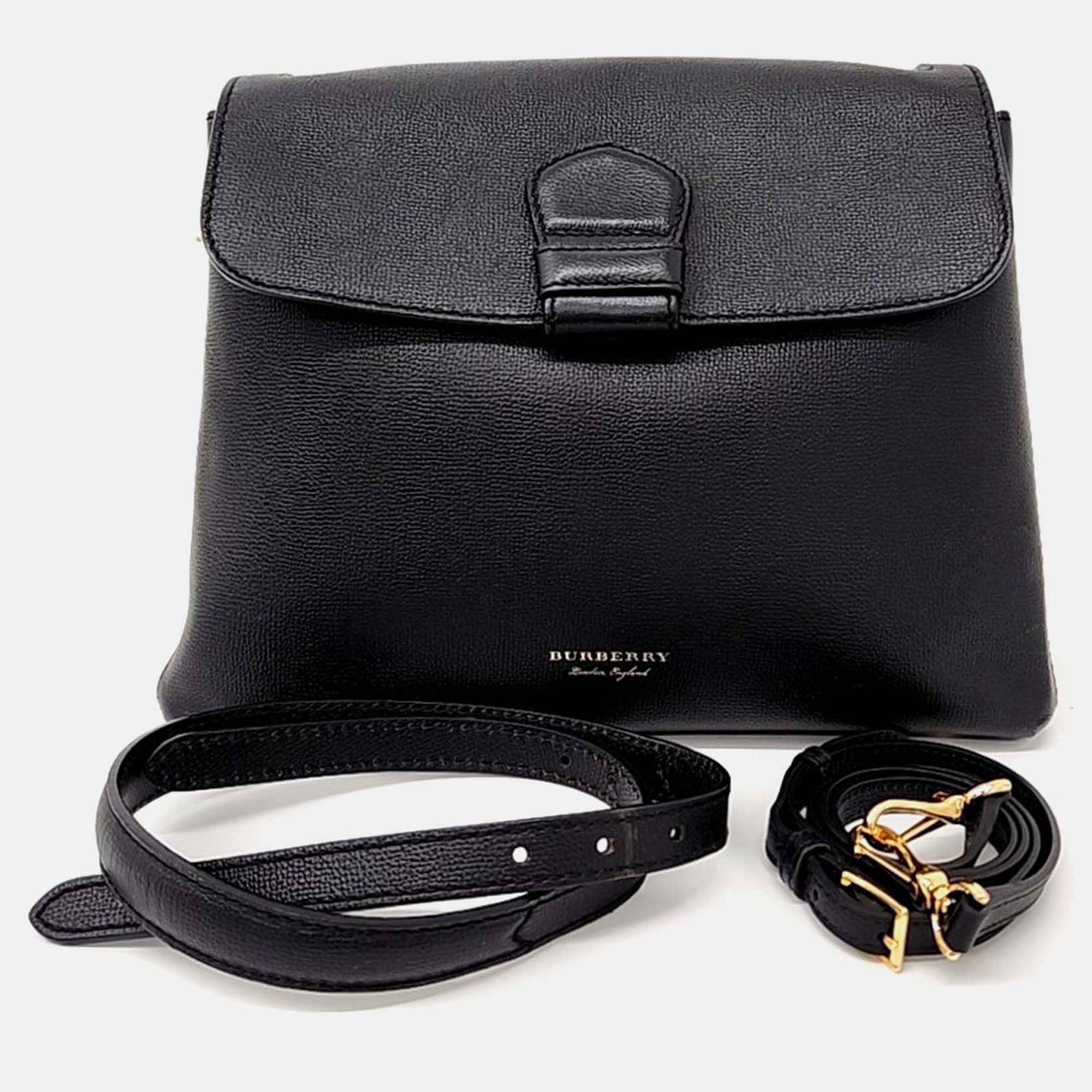 

Burberry Black Canvas and Leather Camberley tote and shoulder bag