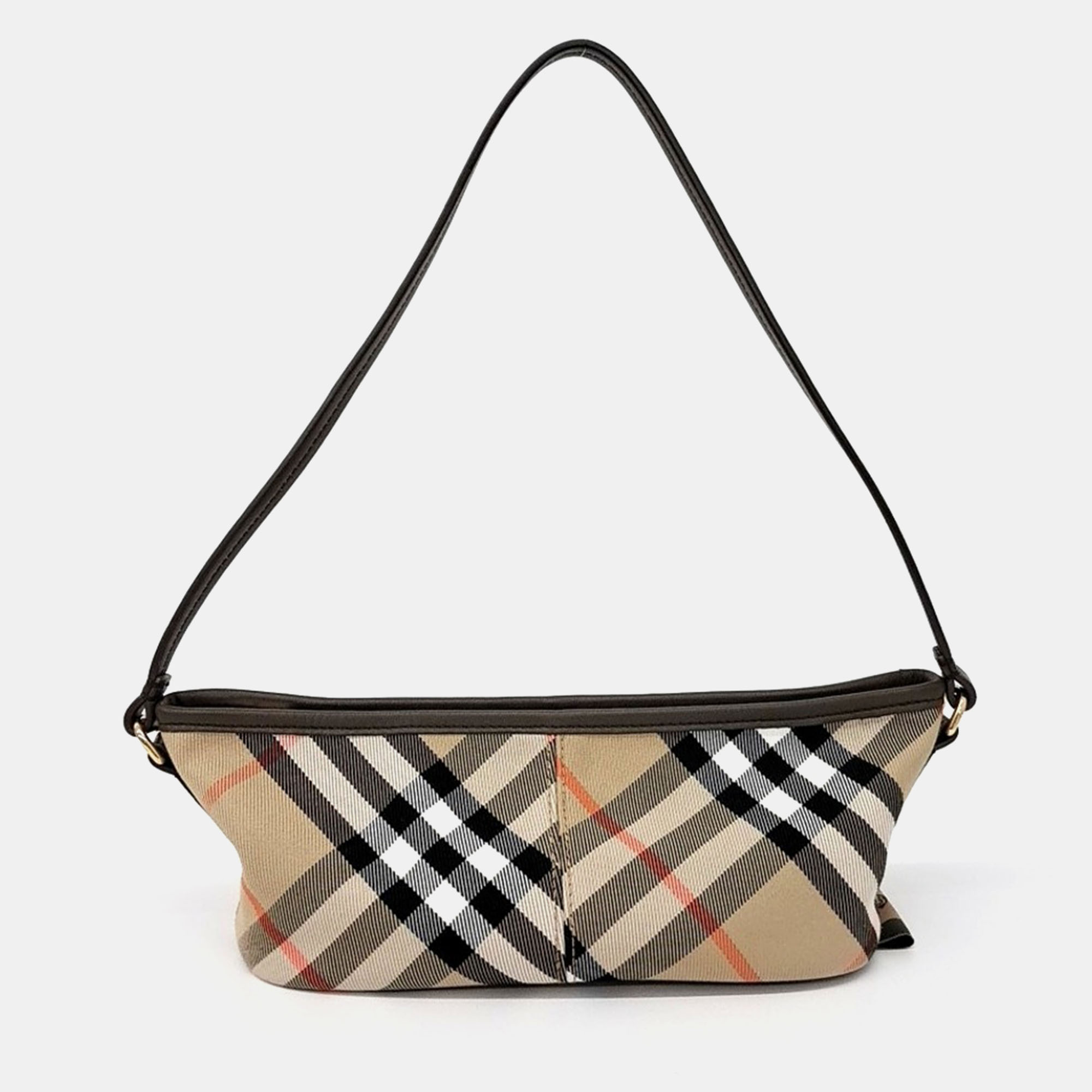 

Burberry Simple Baguette Shoulder Bag, Beige