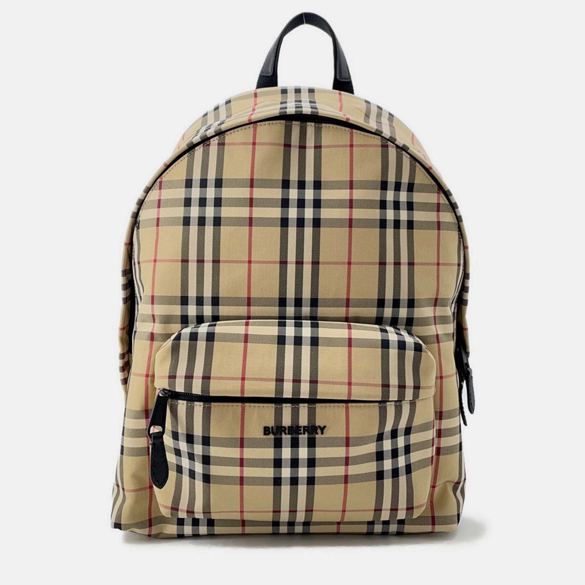 

Burberry Nova Check Beige Canvas Backpack