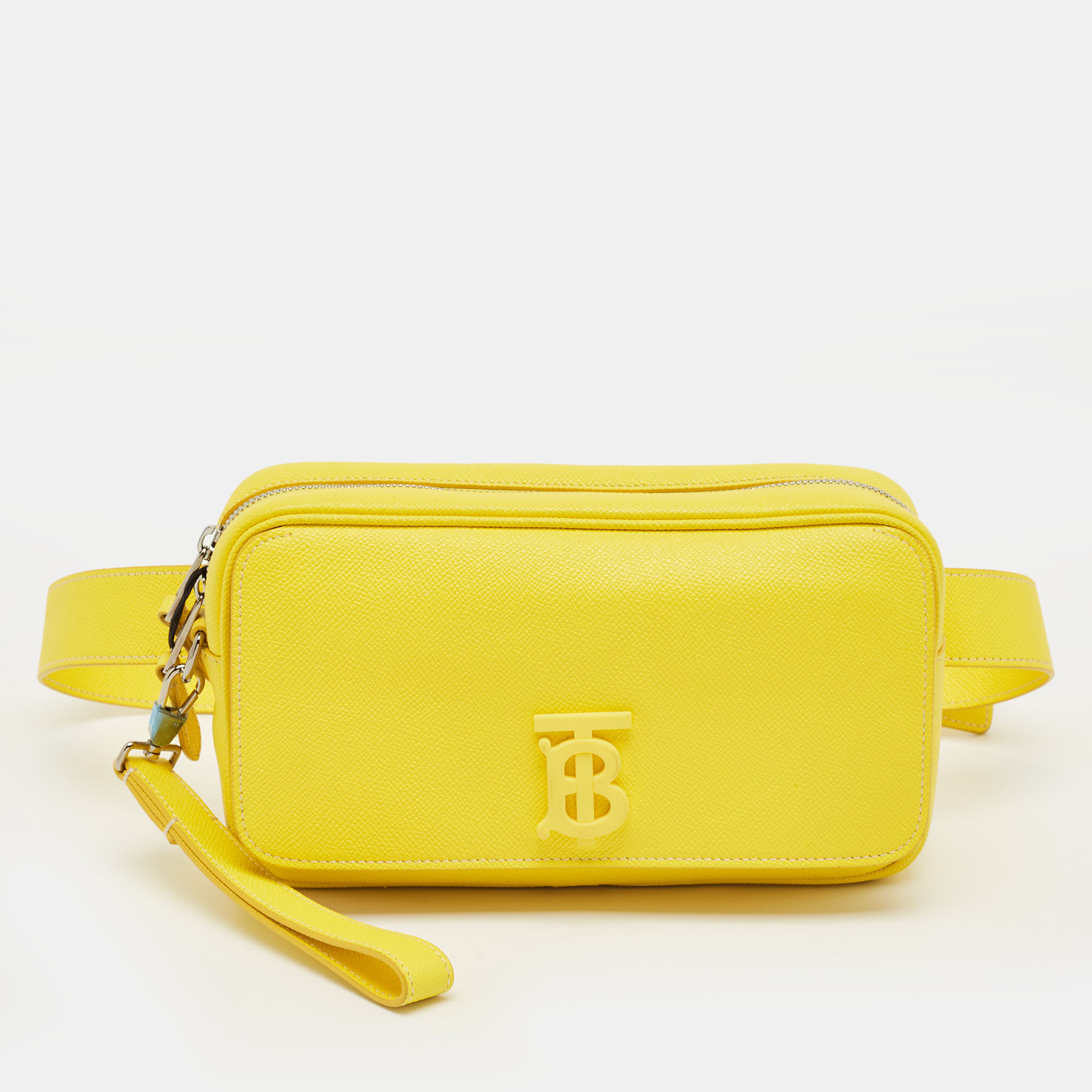 

Burberry Yellow Leather TB Belt Bag