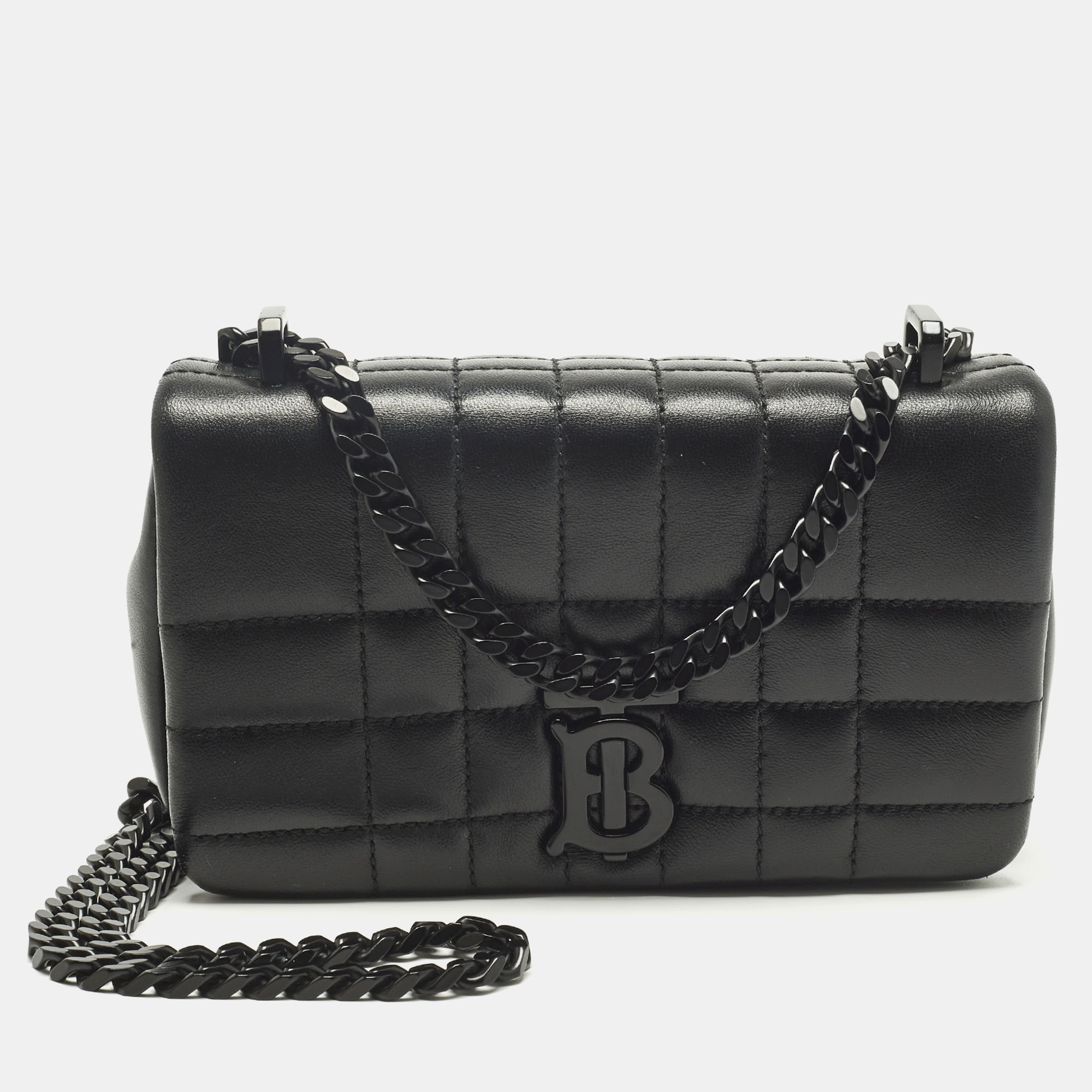 

Burberry Lola Mini Black Quilted Leather Chain Crossbody Bag