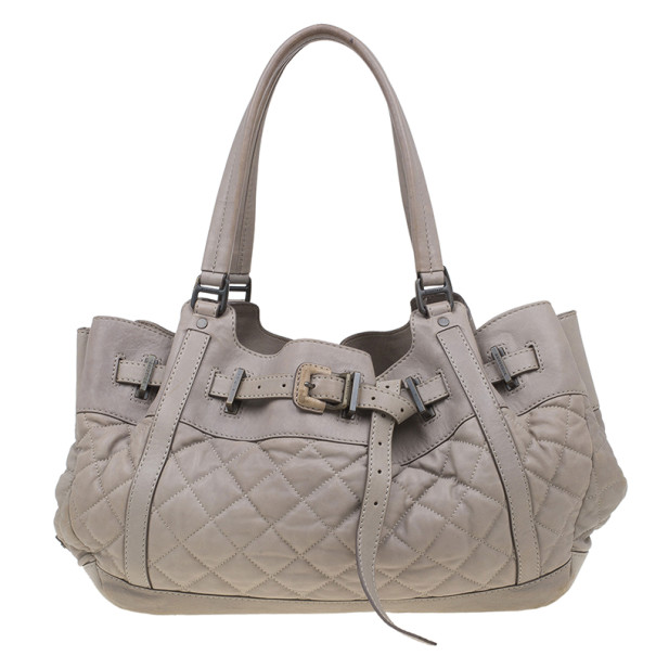 Burberry Beige Leather Belted Satchel