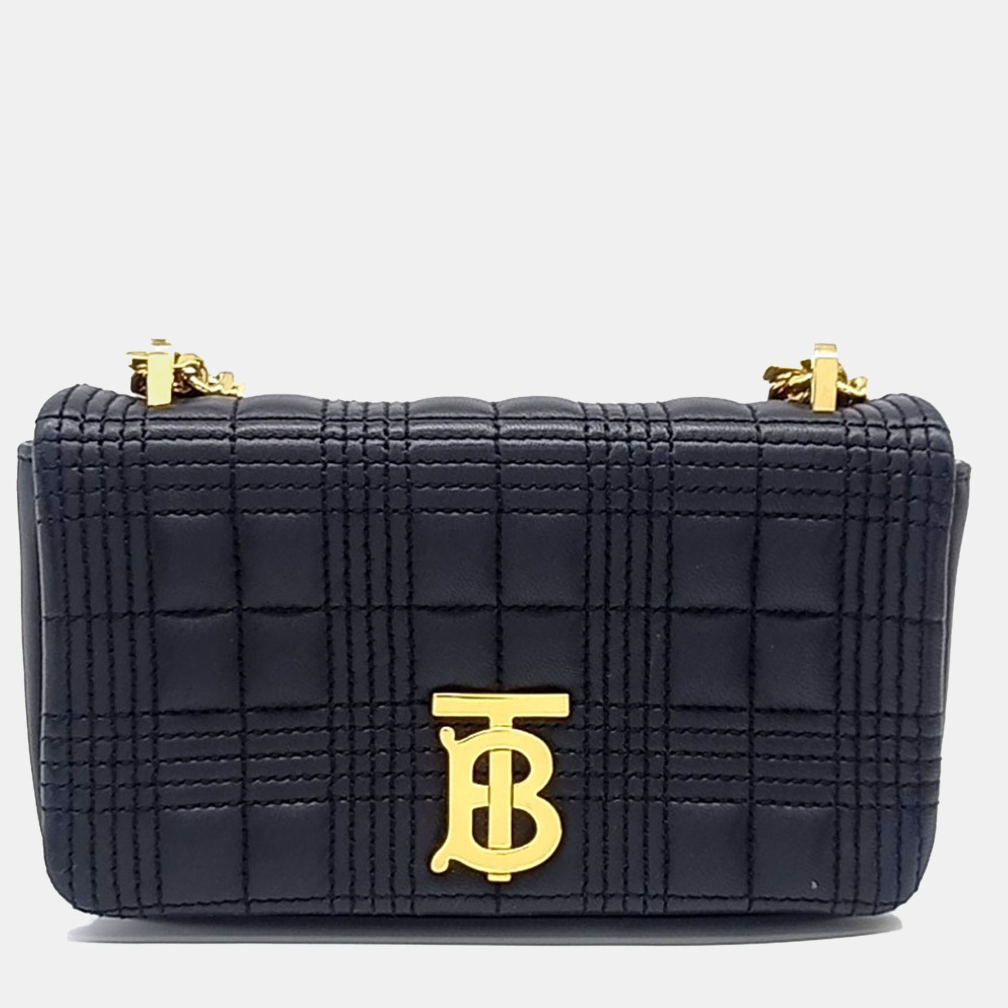 

Burberry Black Leather TB Mini Chain Shoulder Bag