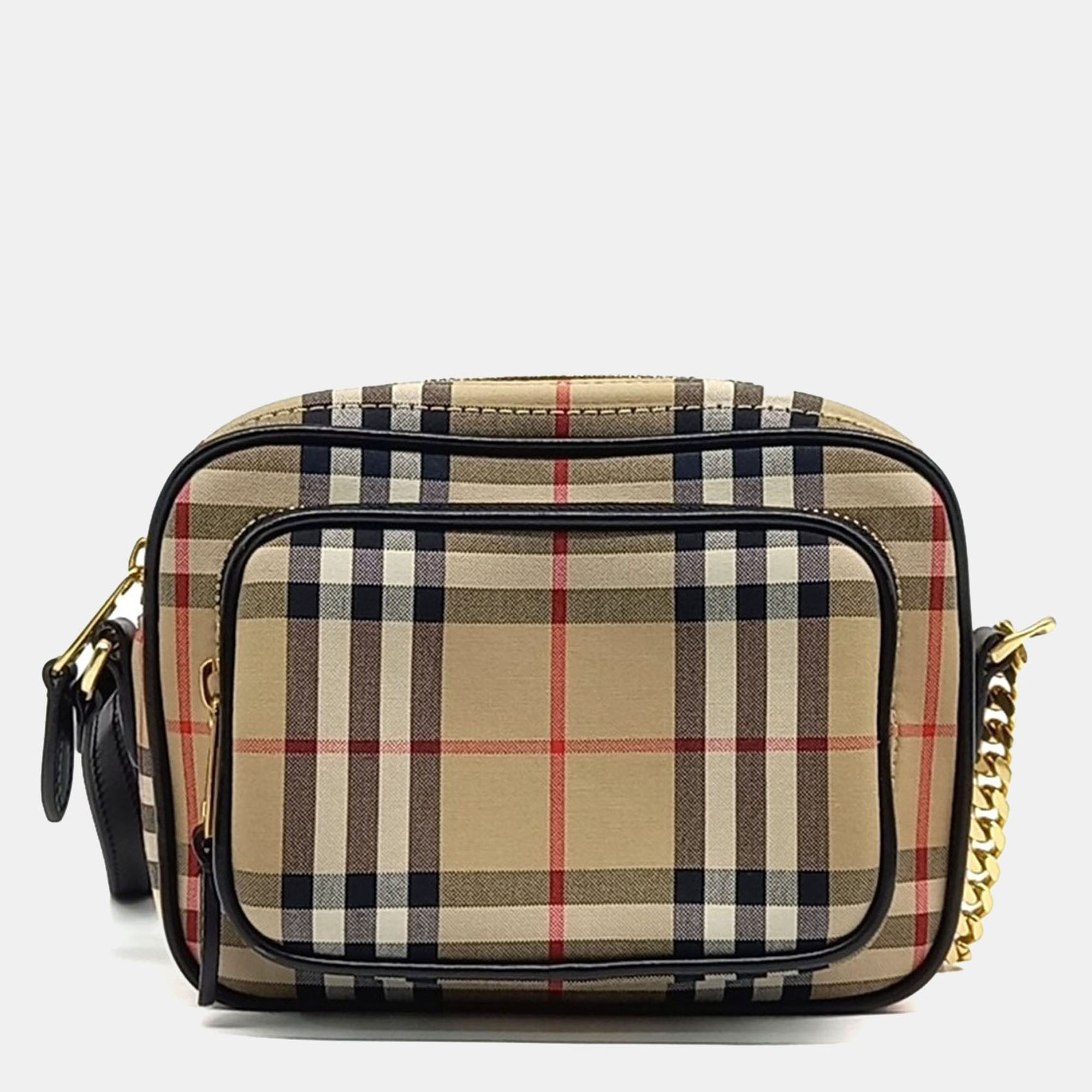 

Burberry Beige/Black Fabric Mini Camera Bag