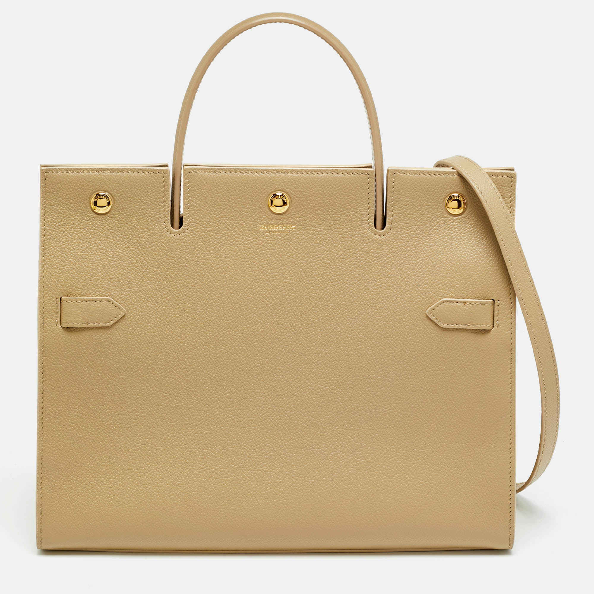 

Burberry Title Beige Leather Tote