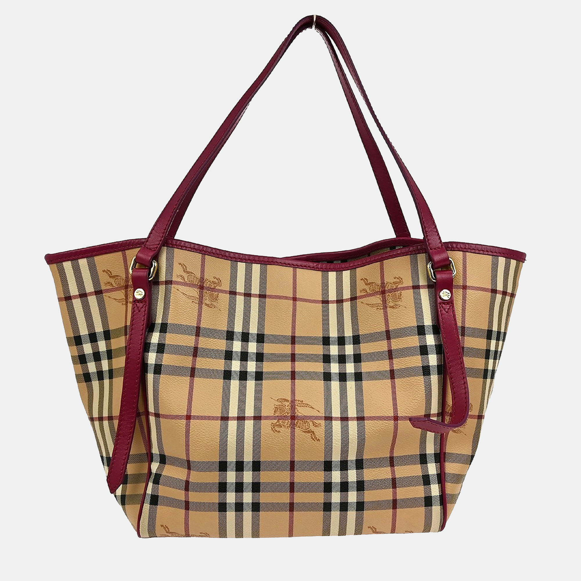 

Burberry Beige Pvc House Check Tote Handbag