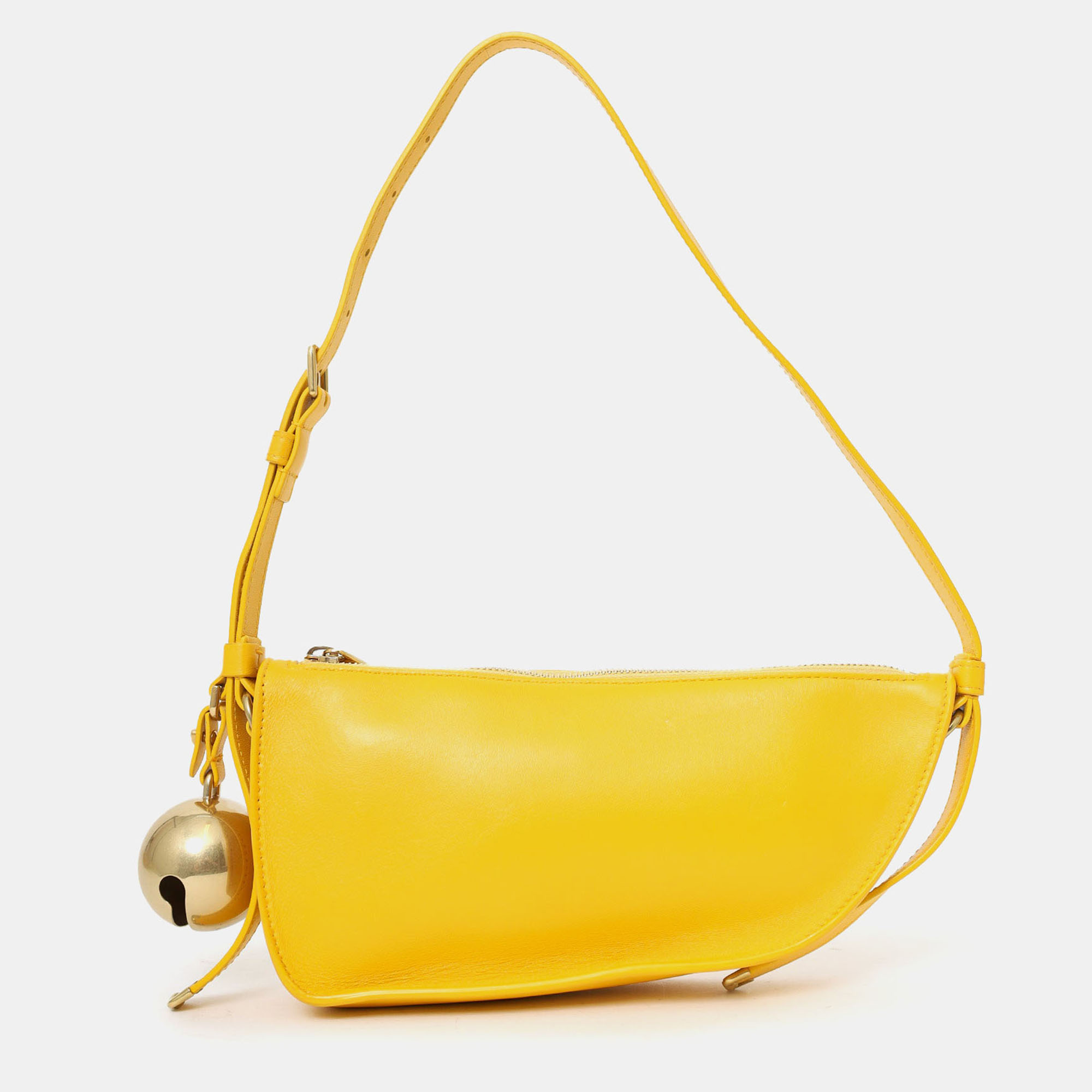 

Burberry Yellow Leather Bell Shield Sling Bag
