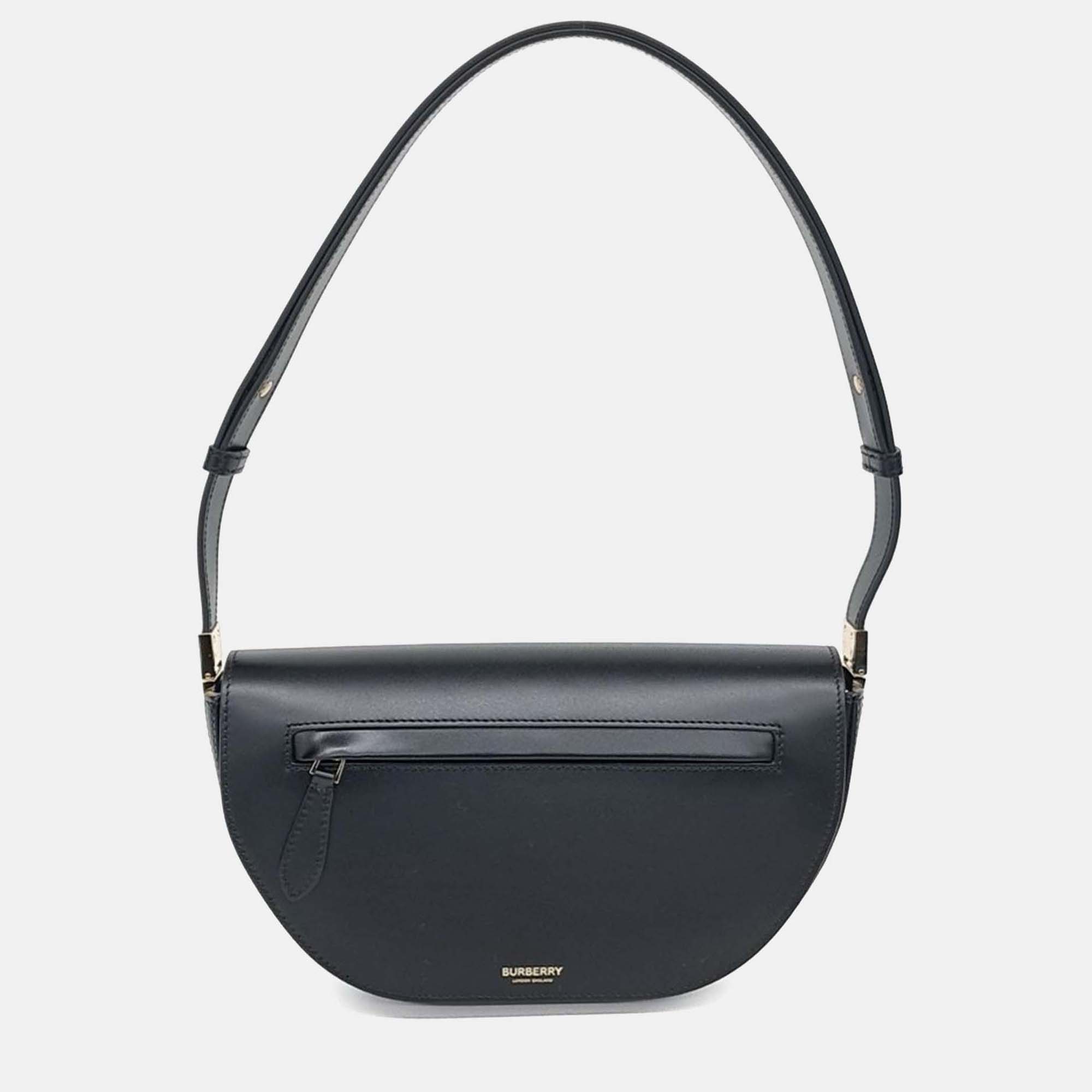

Burberry Black Leather Olympia Small