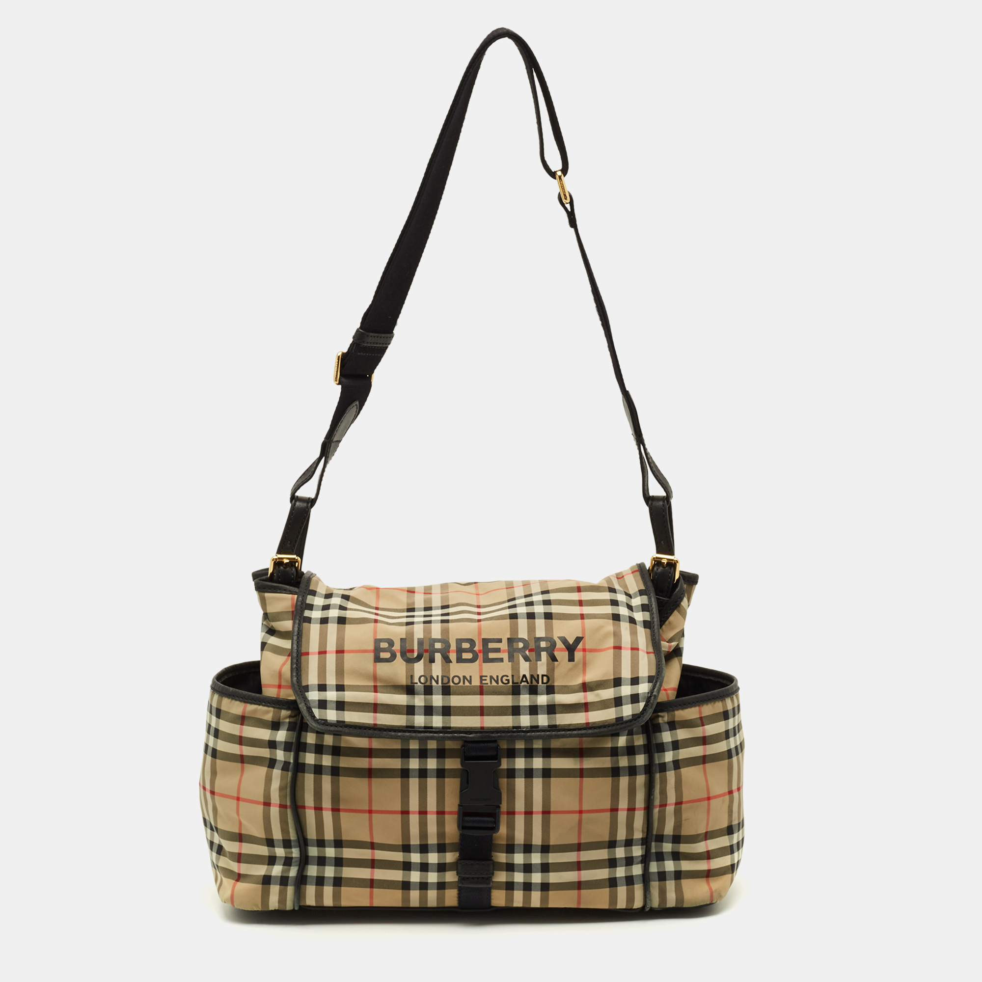 

Burberry Black/Beige House Check Nylon Changing Bag