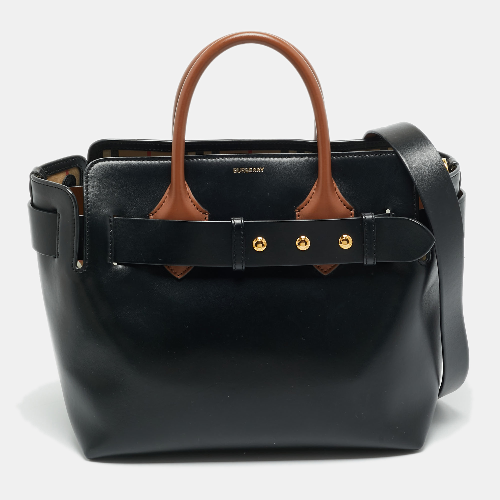 

Burberry Marais Belt  Black/Brown Leather Tote