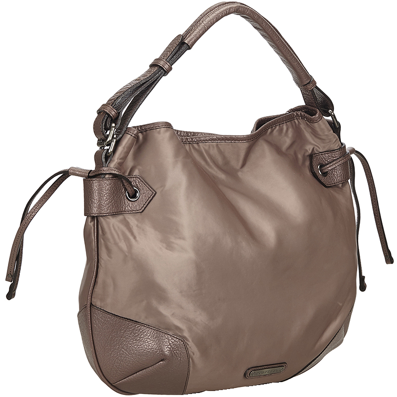 

Burberry Purple Nylon Shoulder Bag, Beige