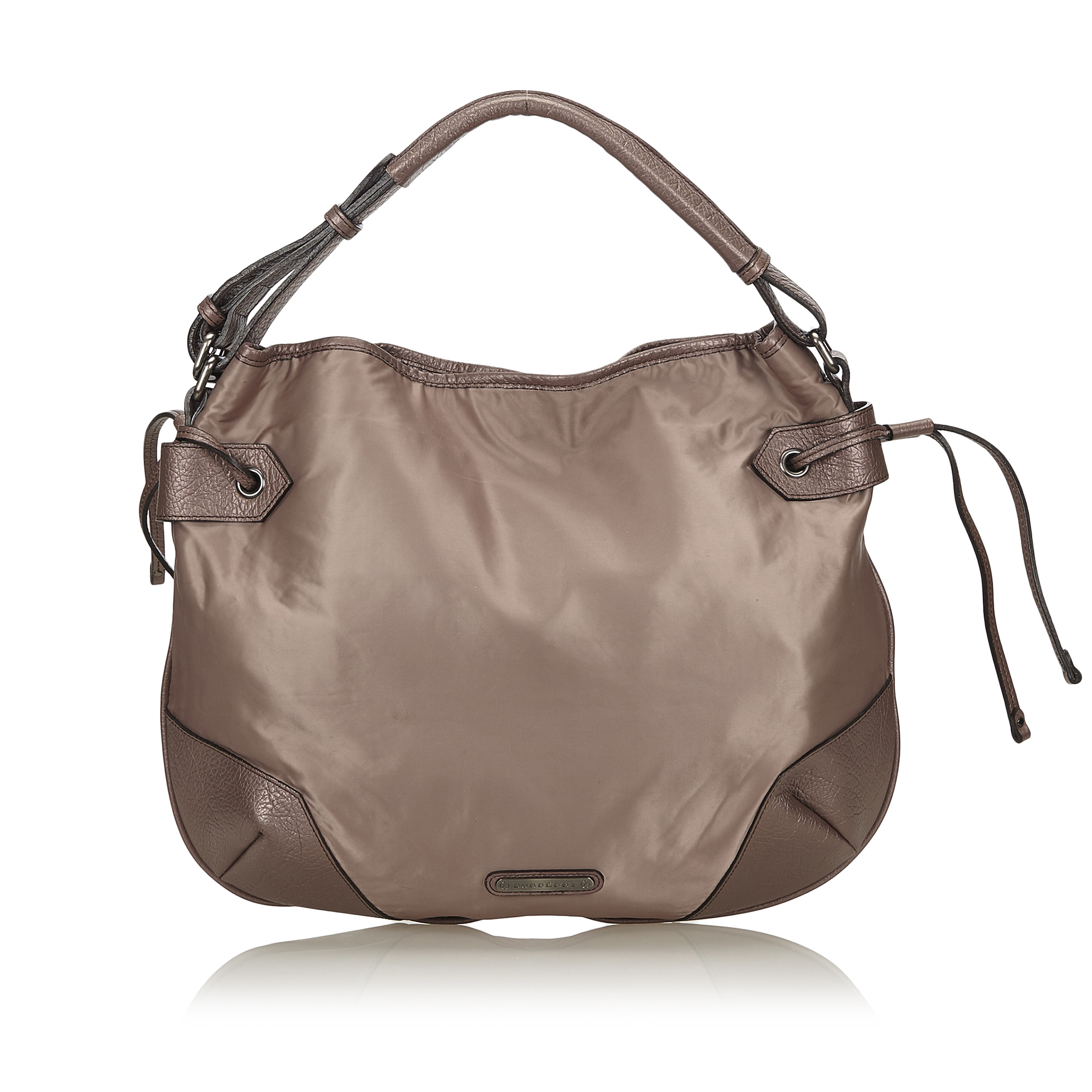 Burberry Rose Taupe Nylon And Leather Shoulder Bag