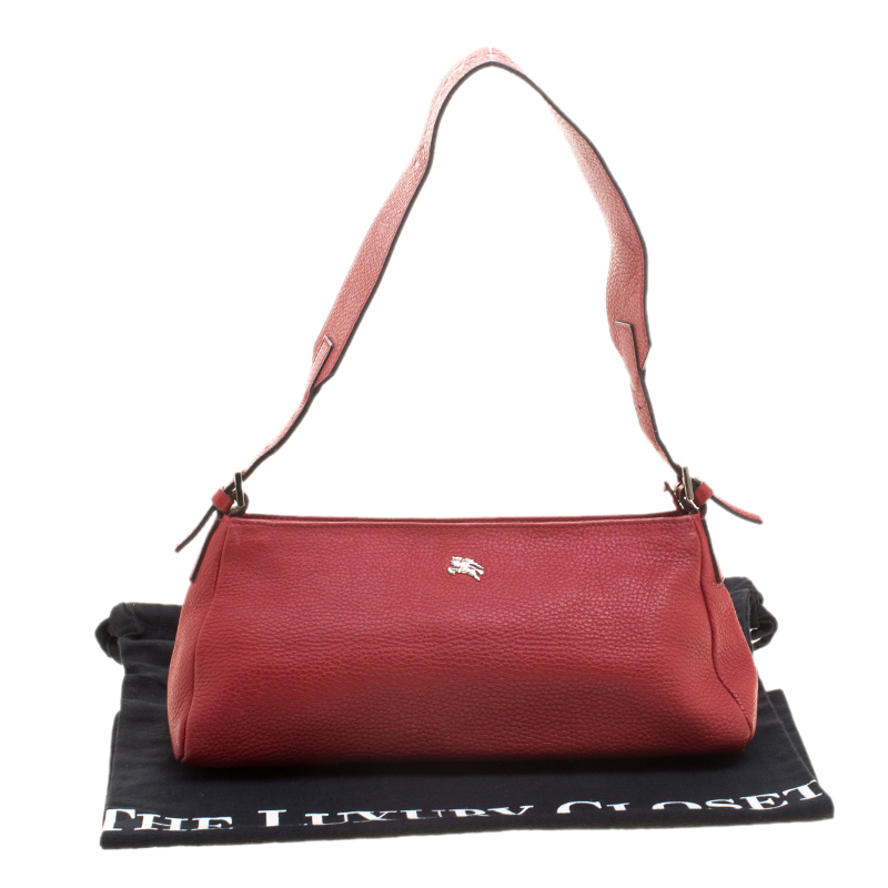 burberry red leather handbolsa