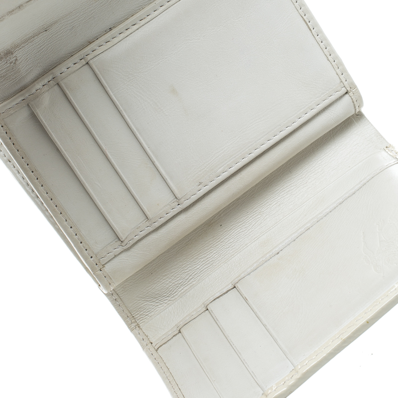 

Burberry White/Black Beat Check Nylon Compact Wallet