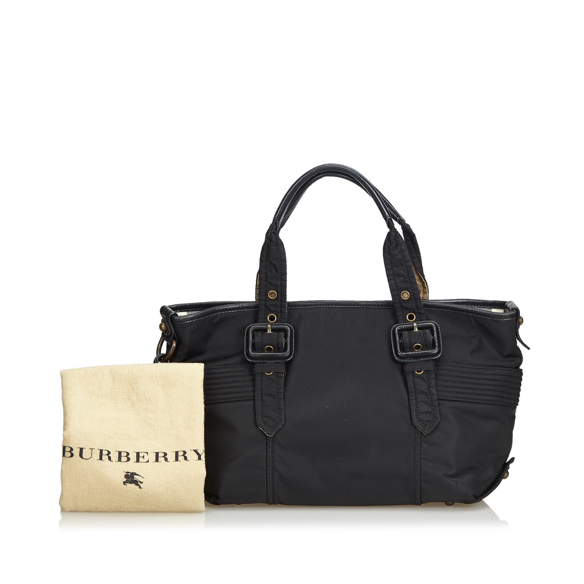 burberry black nylon tote