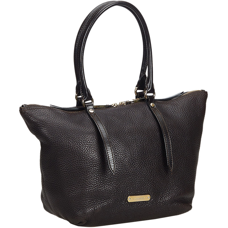 

Burberry Black Leather Tote Bag