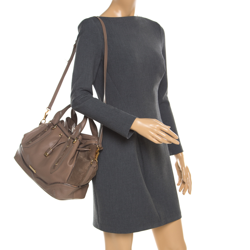 

Burberry Brown Leather  Earlsburn Top Handle Bag