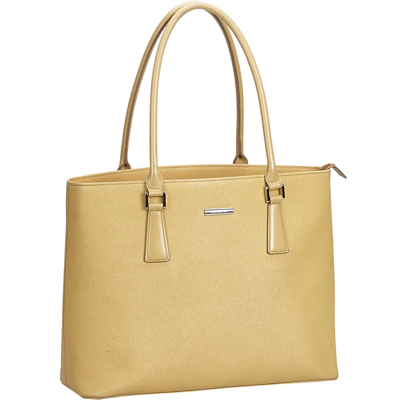 

Burberry Brown Leather Tote Bag, Beige