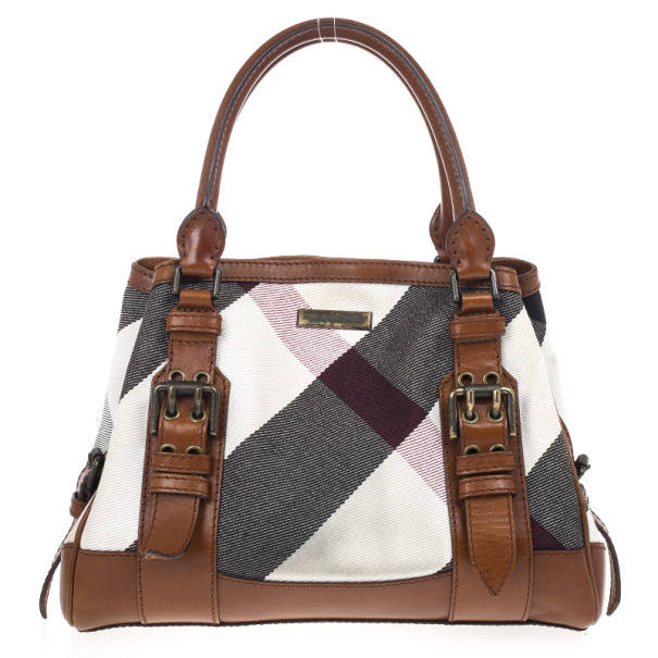 Pre Owned Burberry Mega Check Tote