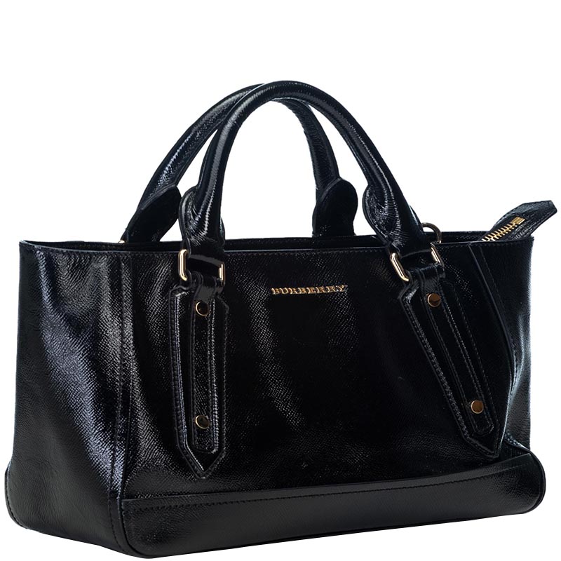 

Burberry Black Leather Somerford Tote Bag