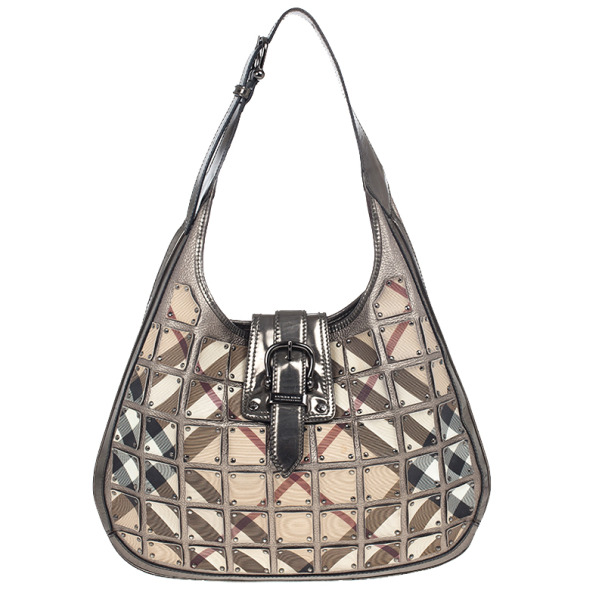 Pre Owned Burberry Warrior Nova Check ‘Brooke’ Hobo