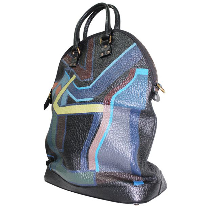 

Burberry Black Printed Leather Bloomsbury Bag