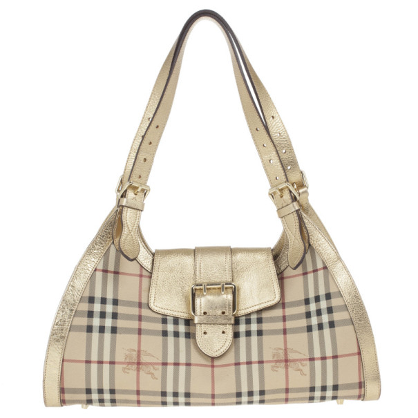 مملوكة مسبقًا Burberry Haymerket Check Shoulder Bag