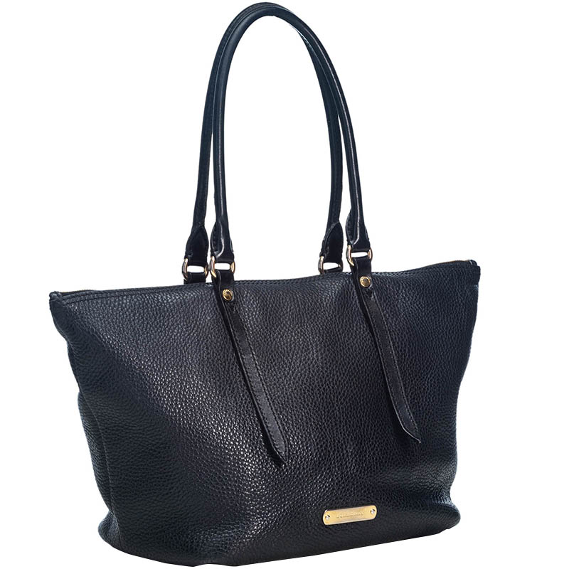 

Burberry Black Grained Leather Salisbury Tote