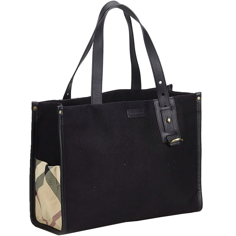 

Burberry Black Canvas Tote Bag