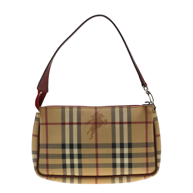 Burberry // Brown Haymarket Check Pochette Handbag – VSP Consignment