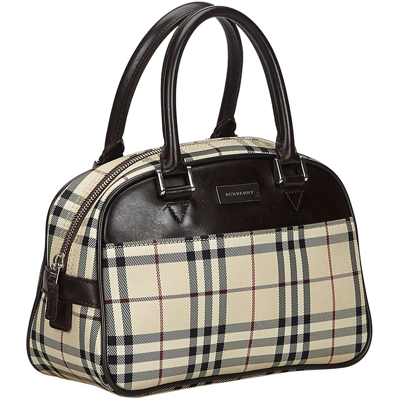 

Burberry Brown House Check Nylon Handbag, Multicolor