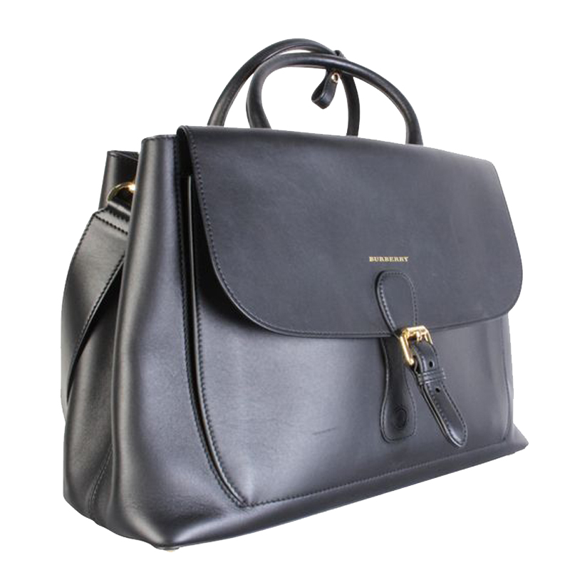 

Burberry Black Leather Satchel