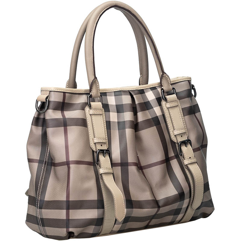 

Burberry Black/Beige House Check Canvas Satchel