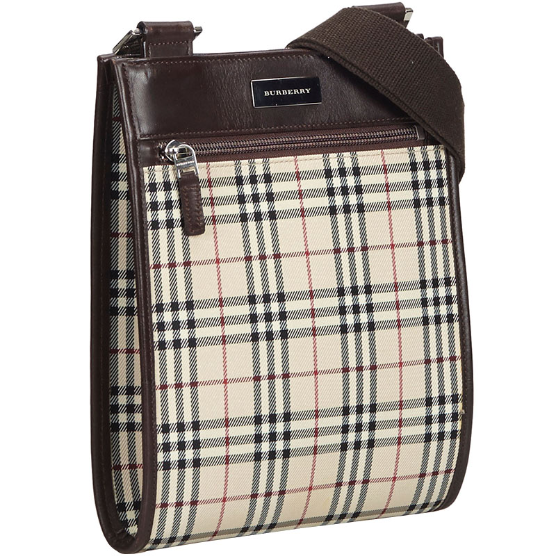 

Burberry Brown/Beige House Check Jacquard Crossbody Bag