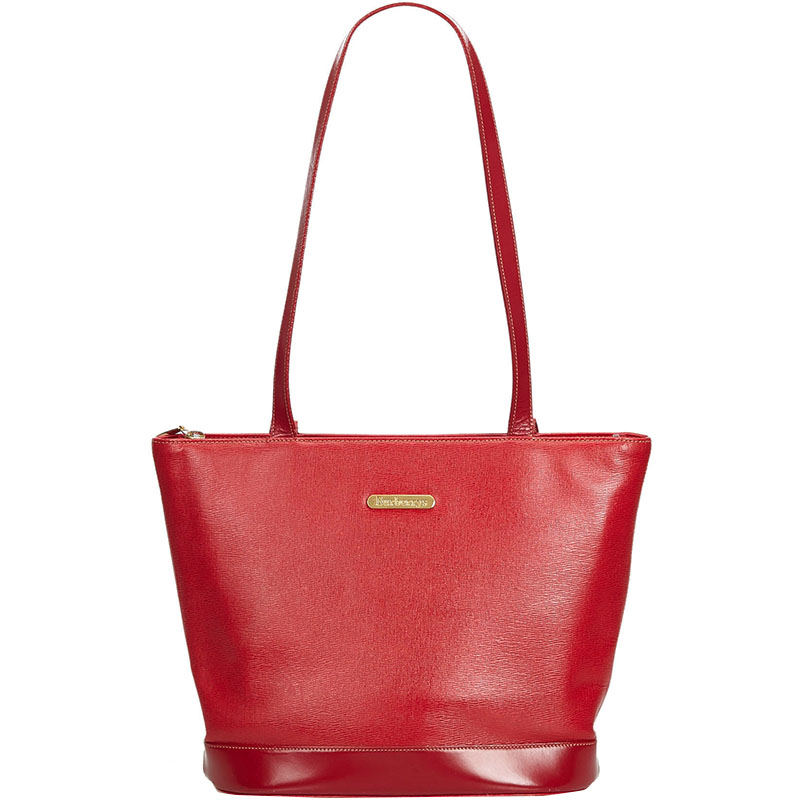Burberry Red Leather Shoulder Bag