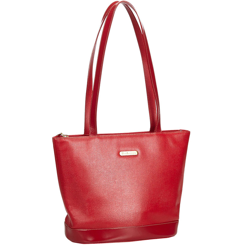 

Burberry Red Leather Shoulder Bag