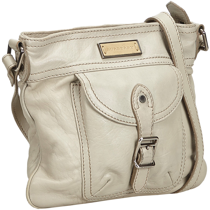 

Burberry White Leather Shoulder Bag