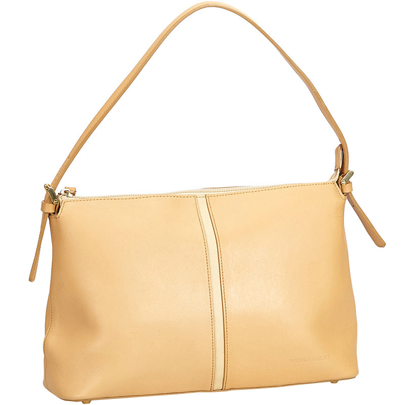 

Burberry Brown/Beige Leather Shoulder Bag