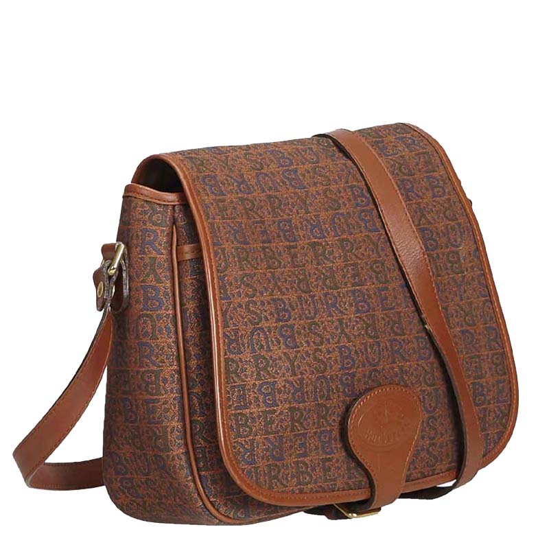 

Burberry Brown Jacquard Canvas Crossbody Bag, Blue